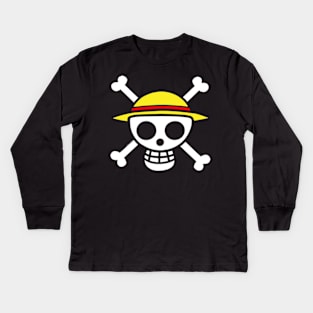 LUFFY - Skull & Bones Kids Long Sleeve T-Shirt